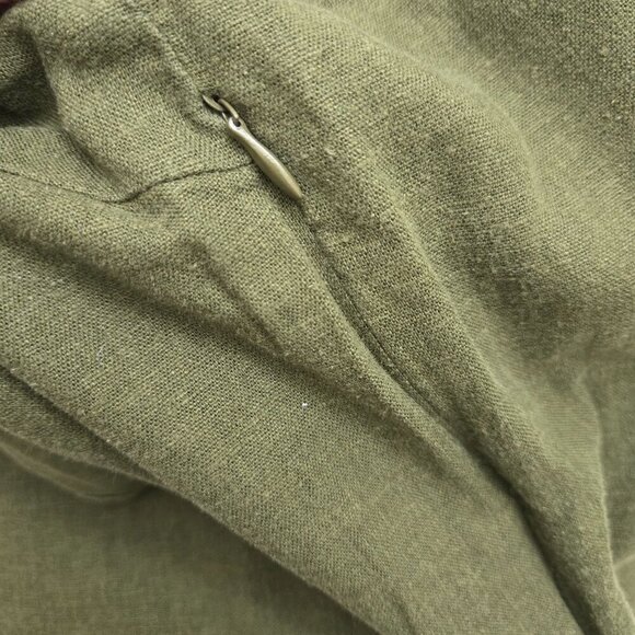 John Paul Richard Olive Green Sleeveless Maxi Dress L Cottagecore Embroidery - Picture 10 of 10
